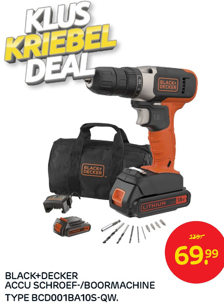 Black and Decker   accuboormachine folder aanbieding bij  Praxis - details