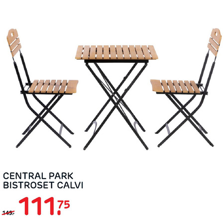 Central Park   bistroset folder aanbieding bij  Praxis - details