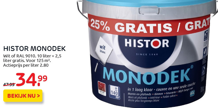 Histor   muurverf folder aanbieding bij  Praxis - details