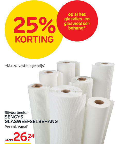 Sencys   glasweefselbehang folder aanbieding bij  Praxis - details