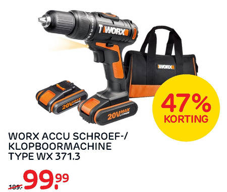 Worx   accuboormachine folder aanbieding bij  Praxis - details