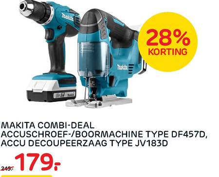 Makita   accuboormachine, decoupeerzaag folder aanbieding bij  Praxis - details