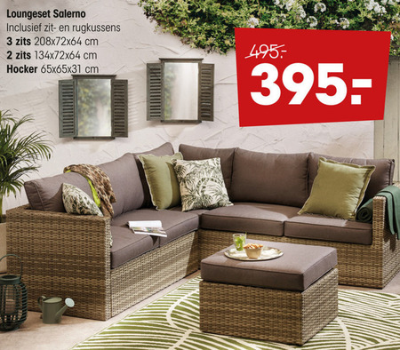 loungeset folder aanbieding bij Kwantum -