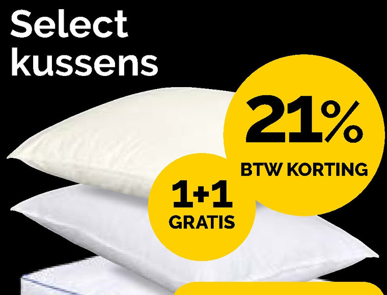 Weerkaatsing studie Eenheid hoofdkussen folder aanbieding bij Beter Bed - details