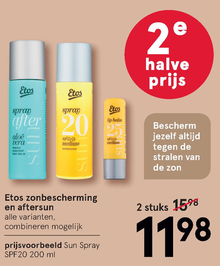 Etos Huismerk   aftersun, zonnebrandolie folder aanbieding bij  Etos - details