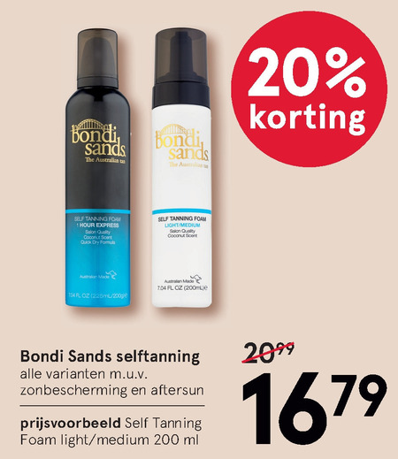 Bondi Sands   zelfbruining folder aanbieding bij  Etos - details