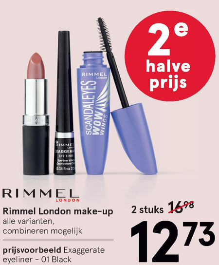 Rimmel   eyeliner, mascara folder aanbieding bij  Etos - details