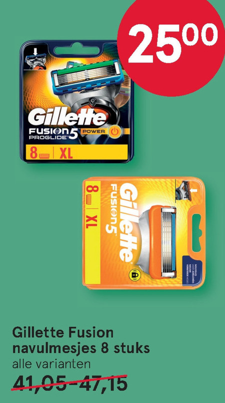 Gillette   scheermesjes folder aanbieding bij  Etos - details