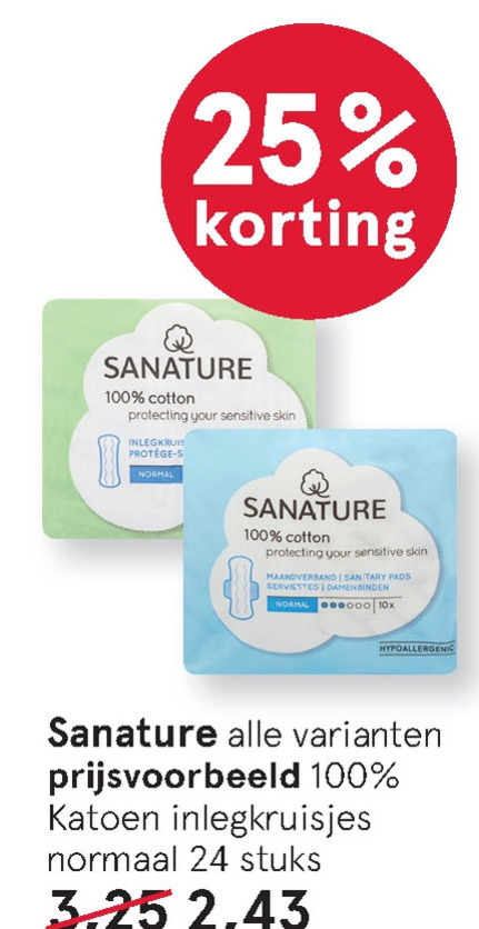 Sanature   inlegkruisjes, maandverband folder aanbieding bij  Etos - details