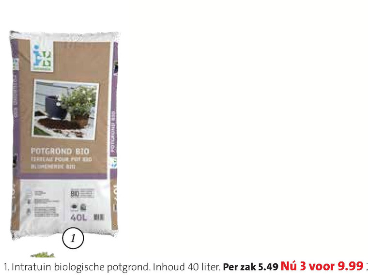 Intratuin Huismerk   potgrond folder aanbieding bij  Intratuin - details