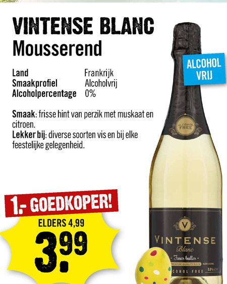 Vintense   alcoholvrije wijn folder aanbieding bij  Dirck III - details