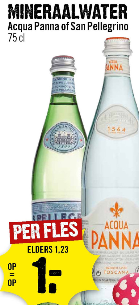 San Pellegrino   mineraalwater folder aanbieding bij  Dirck III - details