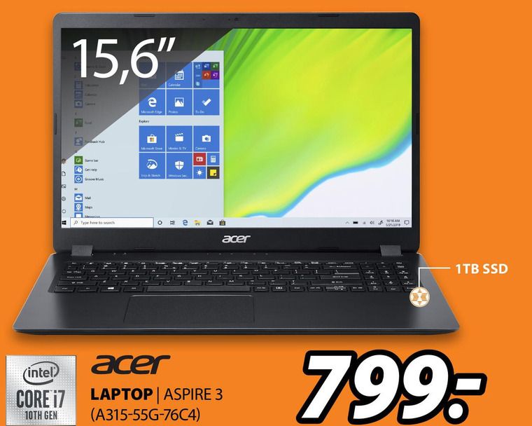 Acer   notebook folder aanbieding bij  Expert - details