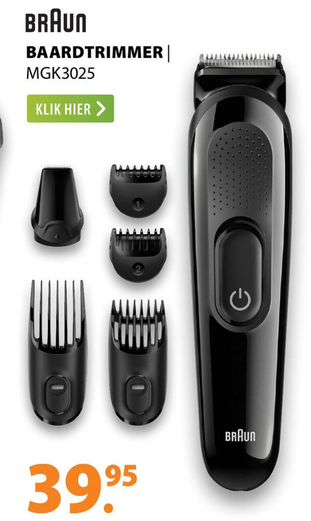 Braun   baardtrimmer folder aanbieding bij  Expert - details