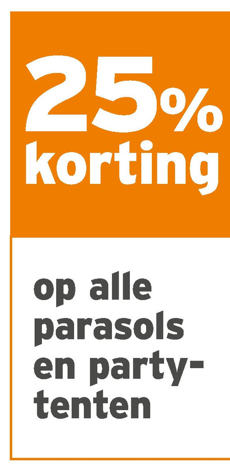 Alle merken   partytent, parasol folder aanbieding bij  Gamma - details