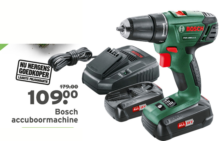 Bosch   accuboormachine folder aanbieding bij  Gamma - details