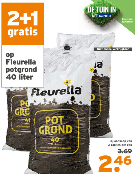 Fleurella   potgrond folder aanbieding bij  Gamma - details