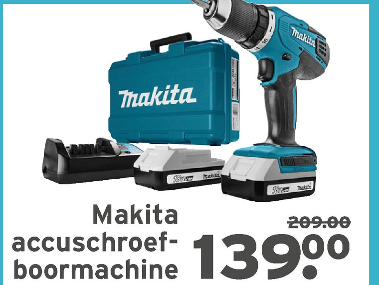 Makita   accuboormachine folder aanbieding bij  Gamma - details