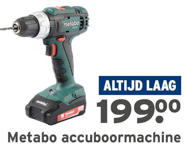 Metabo   accuboormachine folder aanbieding bij  Gamma - details