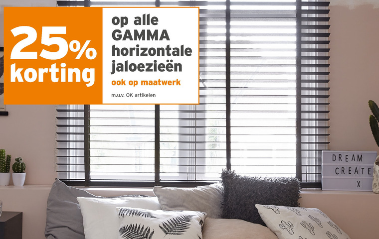 Gamma Huismerk   jaloezie folder aanbieding bij  Gamma - details