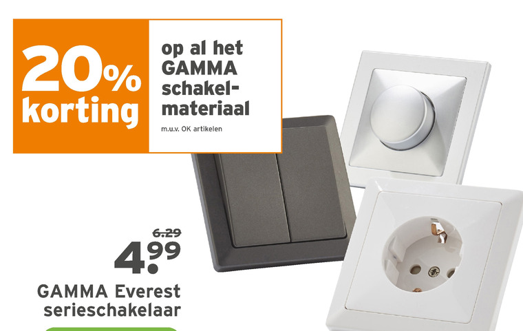 Gamma Huismerk   schakelmateriaal folder aanbieding bij  Gamma - details