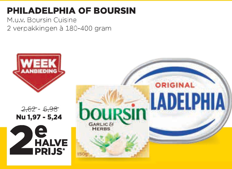 Boursin zuivelspread, roomkaas folder aanbieding bij Jumbo details
