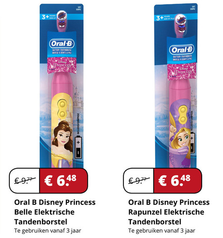 Braun Oral-B   elektrische kindertandenborstel folder aanbieding bij  Voordeeldrogisterij.nl - details