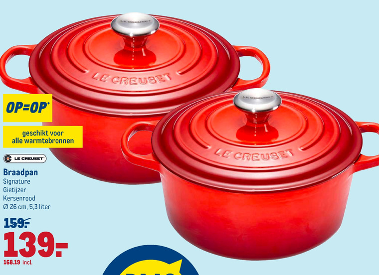 Le Creuset braadpan aanbieding bij Makro - details