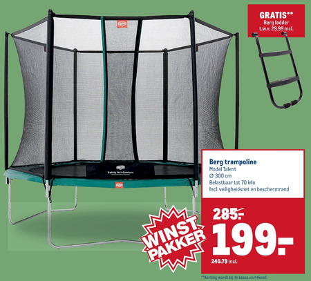 trampoline folder aanbieding Makro details