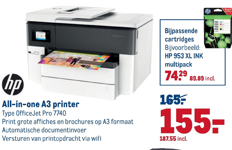 HP   all-in-one printer folder aanbieding bij  Makro - details