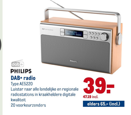 Philips   dab radio folder aanbieding bij  Makro - details