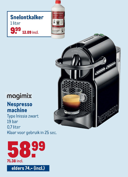 Magimix nespresso apparaat folder aanbieding bij - details