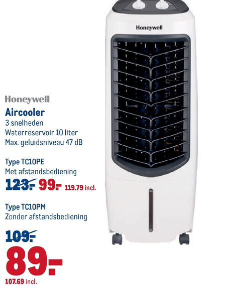 Honeywell   luchtkoeler folder aanbieding bij  Makro - details