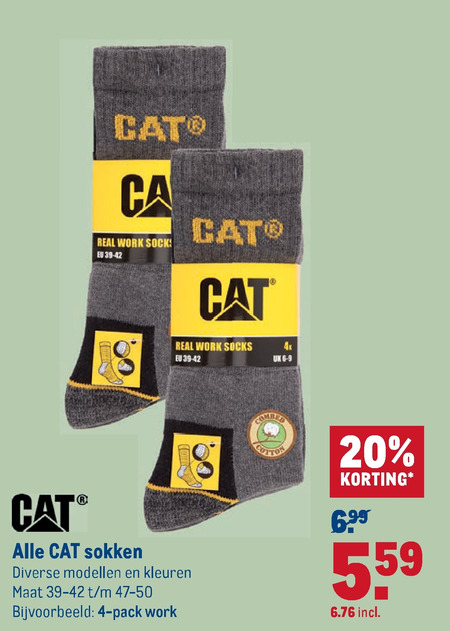 Cat   herensokken folder aanbieding bij  Makro - details