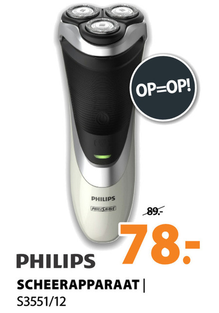 Philips   elektrisch scheerapparaat folder aanbieding bij  Expert - details