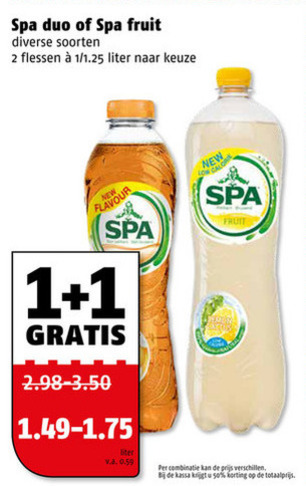 Spa en Fruit   fruitdrank folder aanbieding bij  Poiesz - details