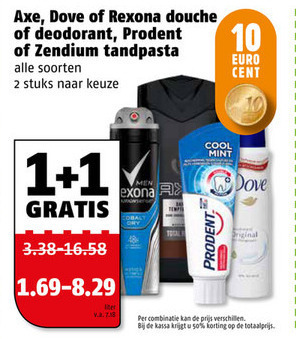 Rexona   douchegel, deodorant folder aanbieding bij  Poiesz - details