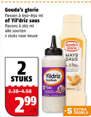 Yildriz   fritessaus, tomatenketchup folder aanbieding bij  Poiesz - details