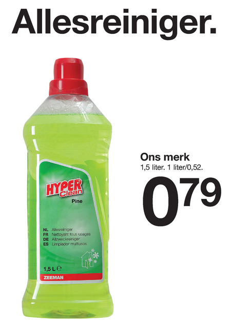 Hyper   allesreiniger folder aanbieding bij  Zeeman - details