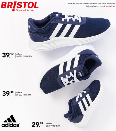 Adidas heren dames sneakers folder aanbieding Bristol