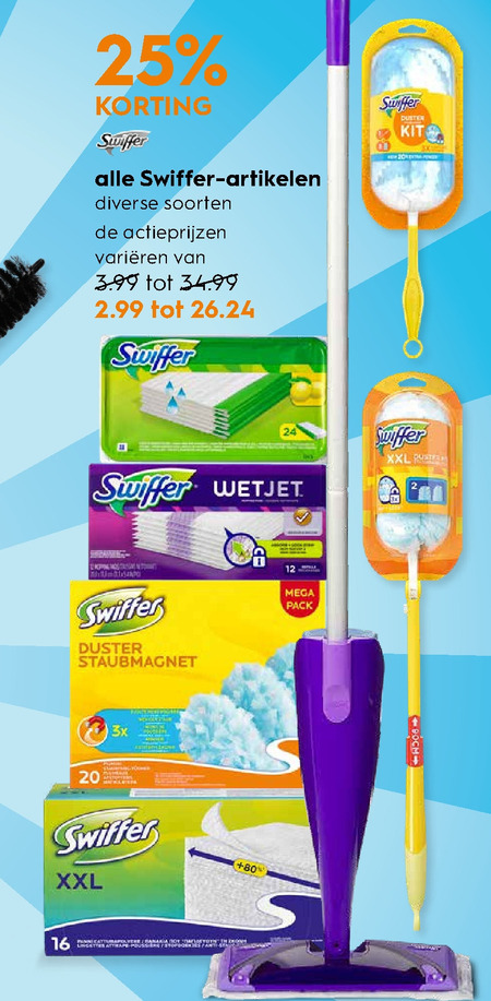 Swiffer   vloerwisser, vloerwisdoekjes folder aanbieding bij  Blokker - details