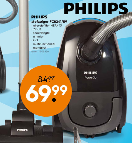 Philips stofzuiger folder aanbieding bij Blokker details