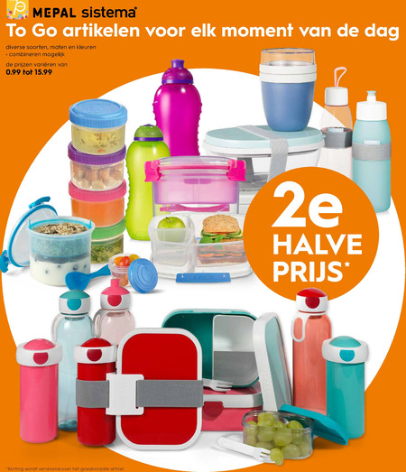 Mepal   schoolbeker, lunchbox folder aanbieding bij  Blokker - details