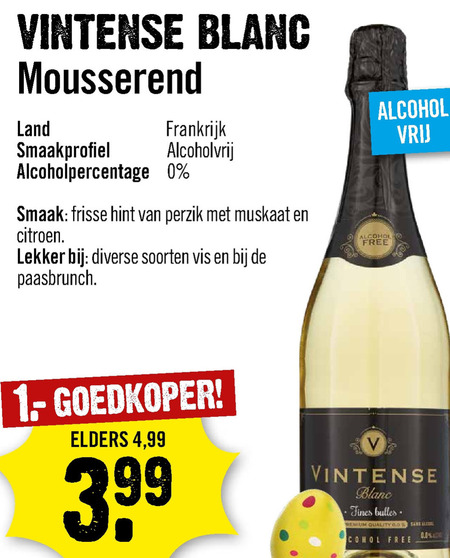 Vintense   alcoholvrije wijn folder aanbieding bij  Dirck III - details