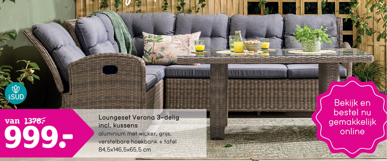 Le Sud   loungeset folder aanbieding bij  Leenbakker - details