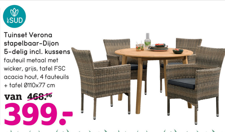 Le Sud   loungeset folder aanbieding bij  Leenbakker - details