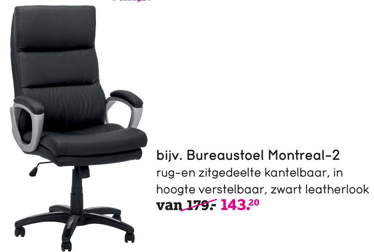 burostoel folder aanbieding bij Leenbakker - details