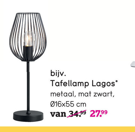 tafellamp aanbieding bij Leenbakker - details