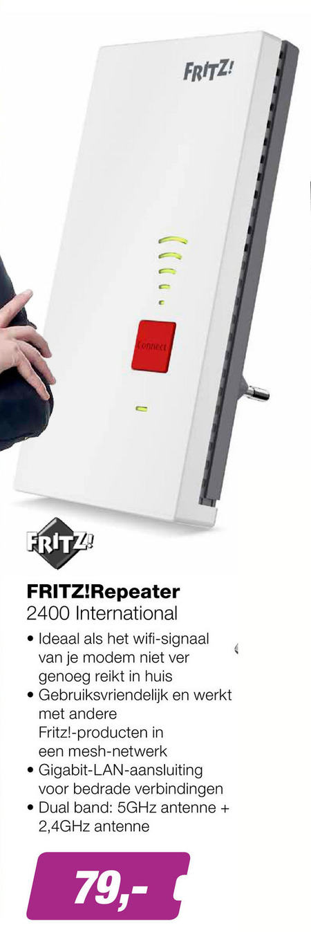 Fritz   wireless range extender folder aanbieding bij  EP Electronic Partner - details