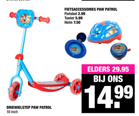 Prehistorisch afdeling grind Paw Patrol kinderstep folder aanbieding bij Big Bazar - details